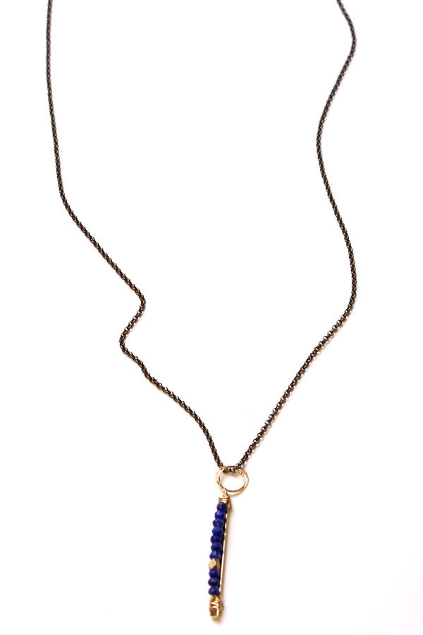 Bloom Long Athenian Lapis Bar Necklace Bloom Long Athenian Lapis Bar Necklace