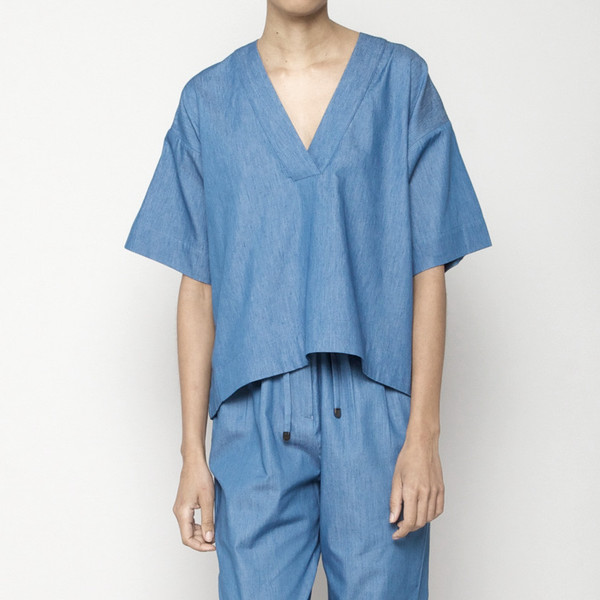 7115 by Szeki Kaftan Top- Indigo SS16 7115 by Szeki Kaftan Top- Indigo SS16