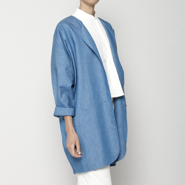 7115 by Szeki Spring Duster Coat- Indigo SS16 7115 by Szeki Spring Duster Coat- Indigo SS16