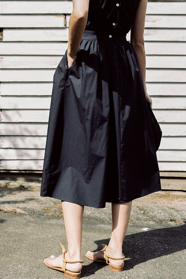 Objects Without Meaning Button-Back Dress - navy Objects Without Meaning Button-Back Dress - navy