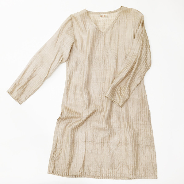 Johan Vintage Beige Silk Tunic Johan Vintage Beige Silk Tunic