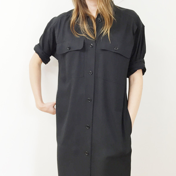 Johan Vintage Black Shirt Dress Johan Vintage Black Shirt Dress