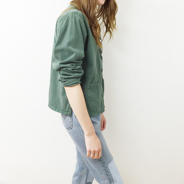 Green Cotton Jacket Green Cotton Jacket