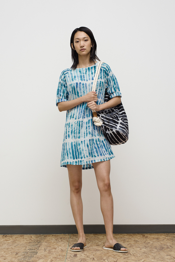 Osei-Duro Linter Dress in Marine Chalk Osei-Duro Linter Dress in Marine Chalk