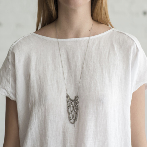 Arielle De Pinto Netted Drop Necklace Arielle De Pinto Netted Drop Necklace