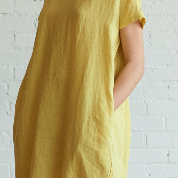 Black Crane Pleated Cocoon Dress Lemon - SOLD OUT Black Crane Pleated Cocoon Dress Lemon - SOLD OUT