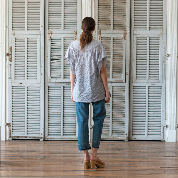 Chimala Selvedge Denim Ankle Cut Light Repair Chimala Selvedge Denim Ankle Cut Light Repair