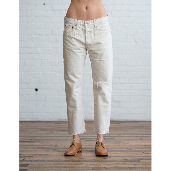 Chimala Used Ankle Cut Jeans Ivory - SOLD OUT Chimala Used Ankle Cut Jeans Ivory - SOLD OUT