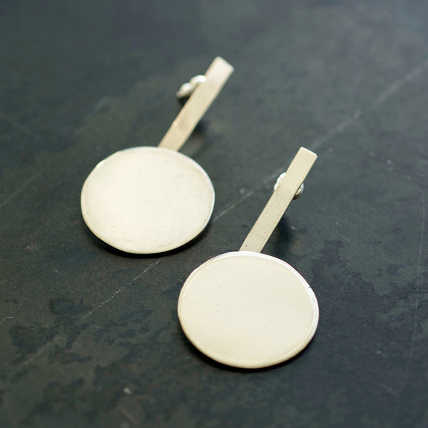 Faris Dot Drop Earrings Silver Faris Dot Drop Earrings Silver