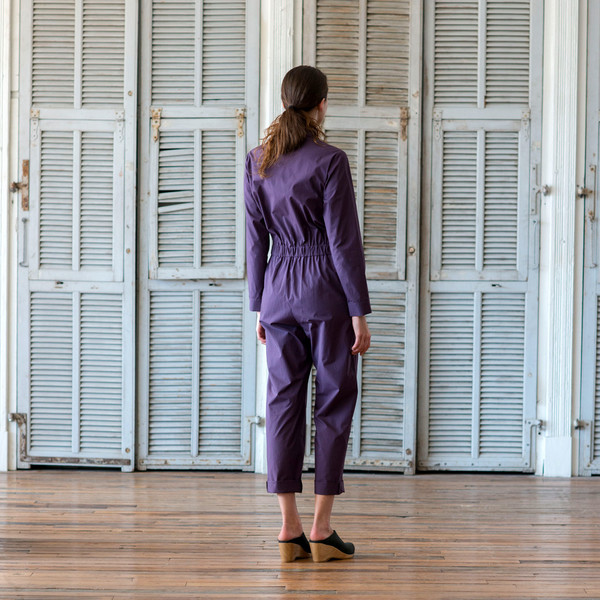 Horses Atelier Zip Jumpsuit Eggplant Horses Atelier Zip Jumpsuit Eggplant