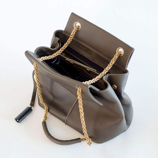 Jerome Dreyfuss Francois Kaki Calfskin - SOLD OUT Jerome Dreyfuss Francois Kaki Calfskin - SOLD OUT
