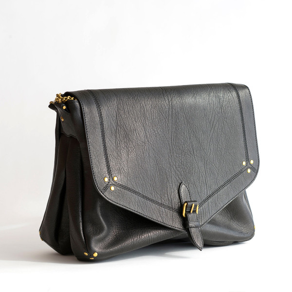 Jerome Dreyfuss Raymond Noir Lambskin Brass Jerome Dreyfuss Raymond Noir Lambskin Brass