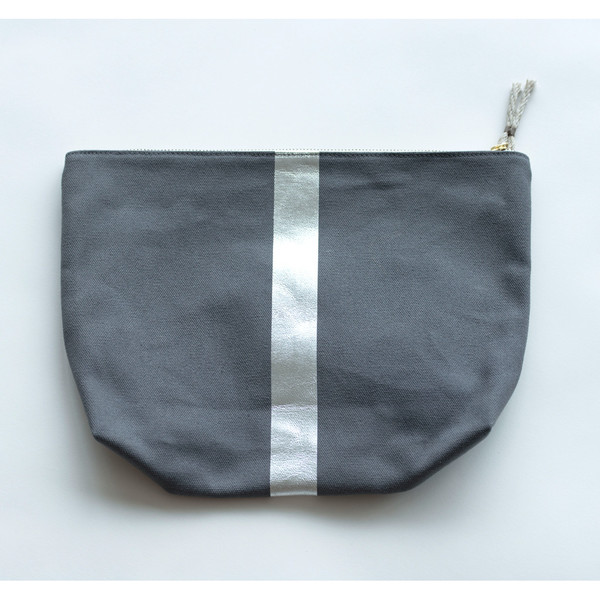 Kempton & Co Metallic Stripe Beach Pouch - SOLD OUT Kempton & Co Metallic Stripe Beach Pouch - SOLD OUT