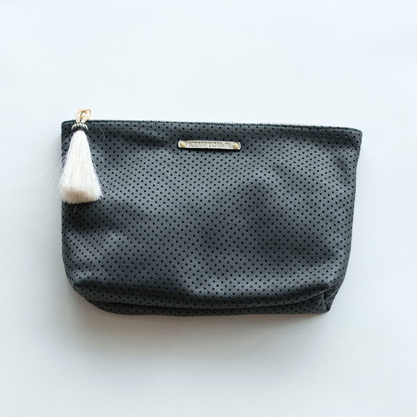 Kempton & Co Perforated Tassel Pouch Kempton & Co Perforated Tassel Pouch