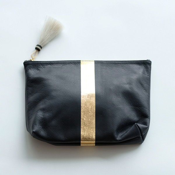 Kempton & Co Tassel Pouch Navy/Gold Kempton & Co Tassel Pouch Navy/Gold
