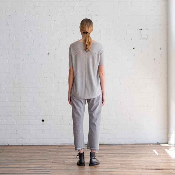 Paychi Guh Boxy Tee Light Heather Grey - SOLD OUT Paychi Guh Boxy Tee Light Heather Grey - SOLD OUT