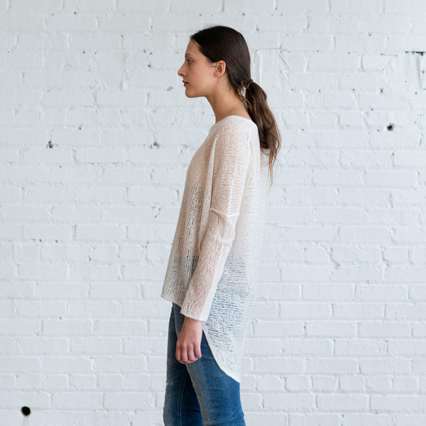 Paychi Guh Sheer Pullover White Paychi Guh Sheer Pullover White