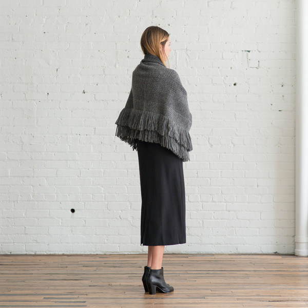 Rachel Comey Fringe Wrap Charcoal Rachel Comey Fringe Wrap Charcoal
