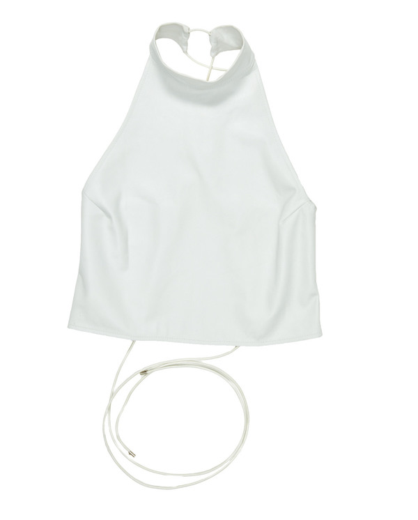 Collina Strada Rainer Top- White Leather Collina Strada Rainer Top- White Leather