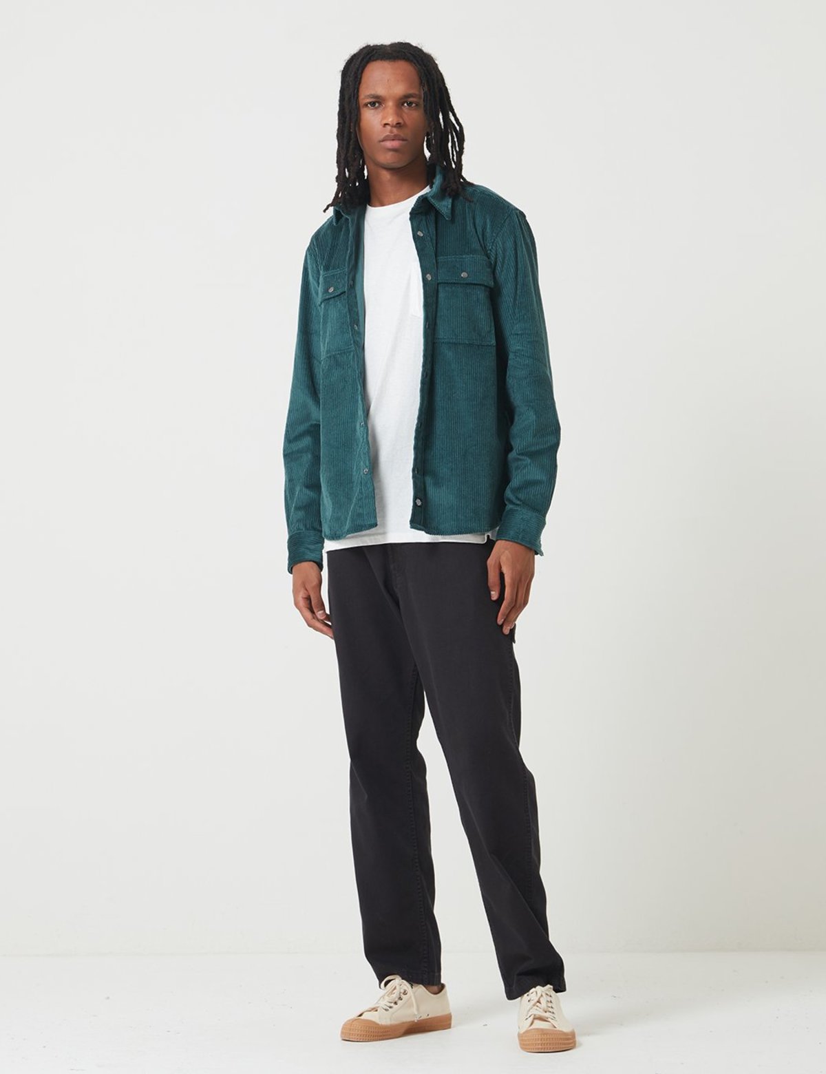 Dickies Ivel Cord Shirt - Forest Green 