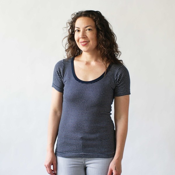 Curator Maisie Tee in Navy Stripe Curator Maisie Tee in Navy Stripe