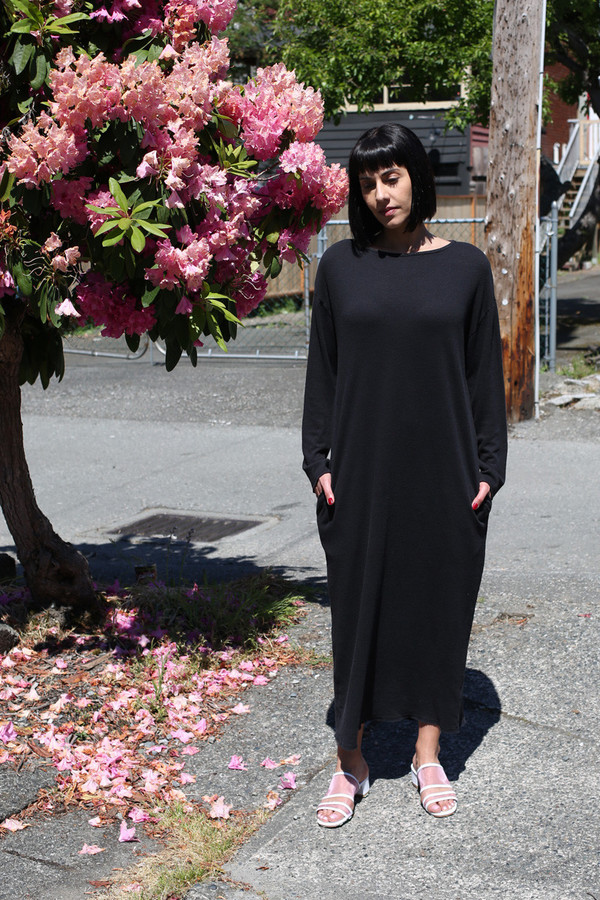 BLACK CRANE JERSEY LONG DRESS BLACK CRANE JERSEY LONG DRESS