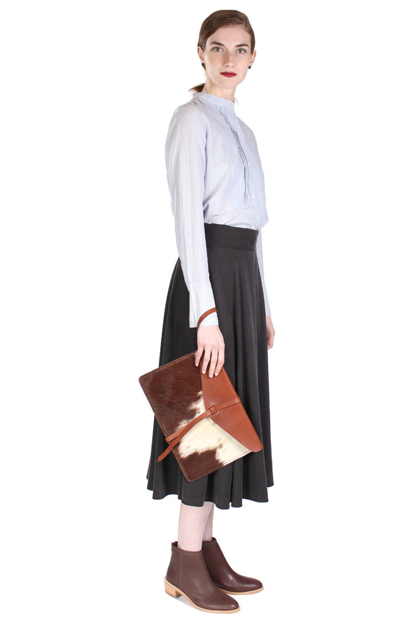Minnie + George Calf Hair Envelope Clutch Minnie + George Calf Hair Envelope Clutch