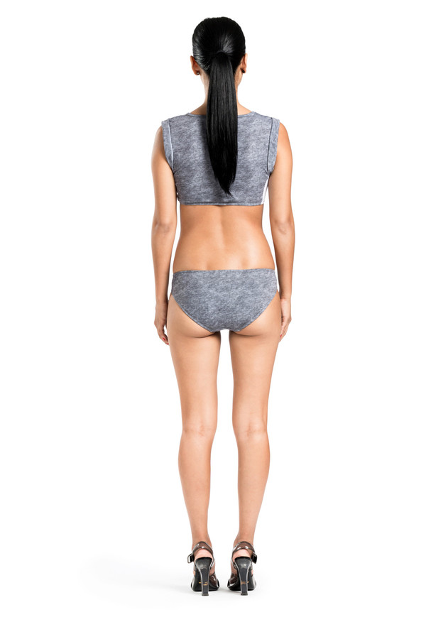 BETH RICHARDS Elle Top - Grey Heather MUSCLE CROP TOP WITH MESH SIDES BETH RICHARDS Elle Top - Grey Heather MUSCLE CROP TOP WITH MESH SIDES
