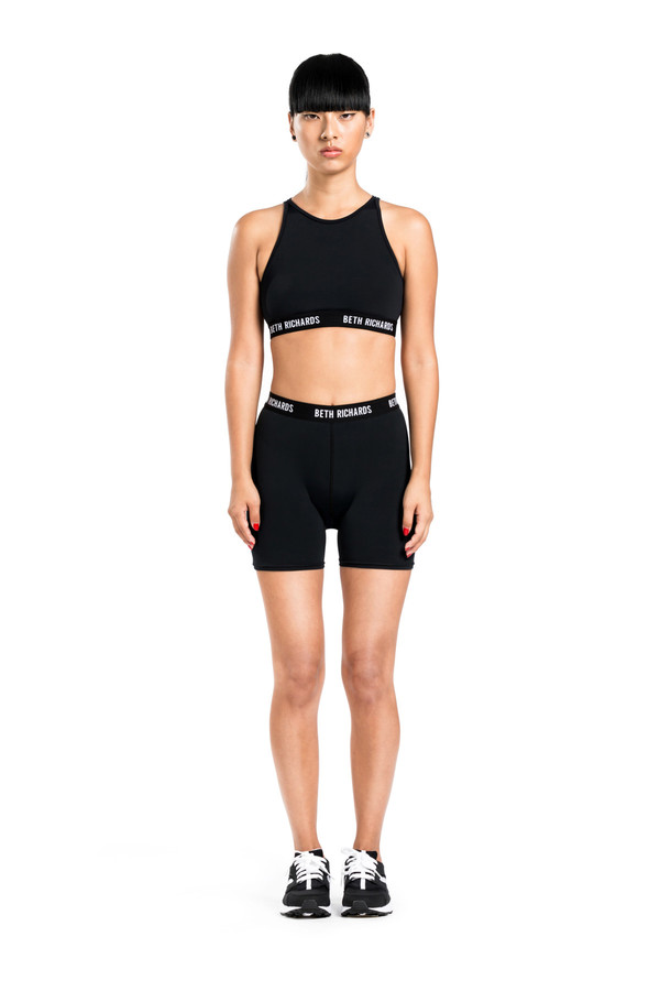 BETH RICHARDS Fel Top - Black CROP TANK WITH KEYHOLE BACK BETH RICHARDS Fel Top - Black CROP TANK WITH KEYHOLE BACK