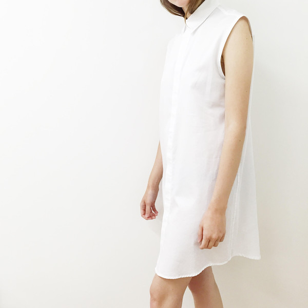 Shelby Steiner Sleeveless Button Down Shirt Dress Shelby Steiner Sleeveless Button Down Shirt Dress