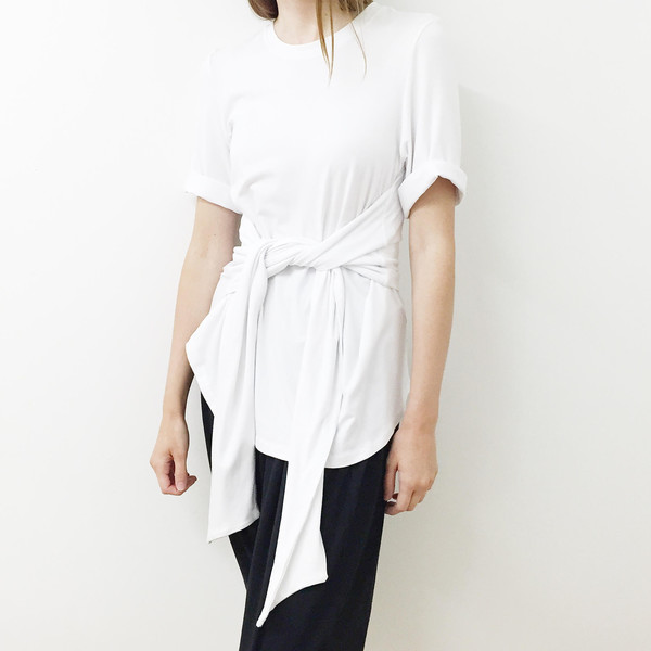 Shelby Steiner White Tie Top Shelby Steiner White Tie Top
