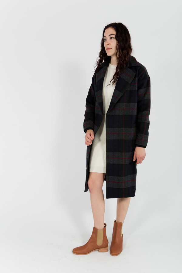 Le Mont St. Michel Checked Wool Coat Le Mont St. Michel Checked Wool Coat
