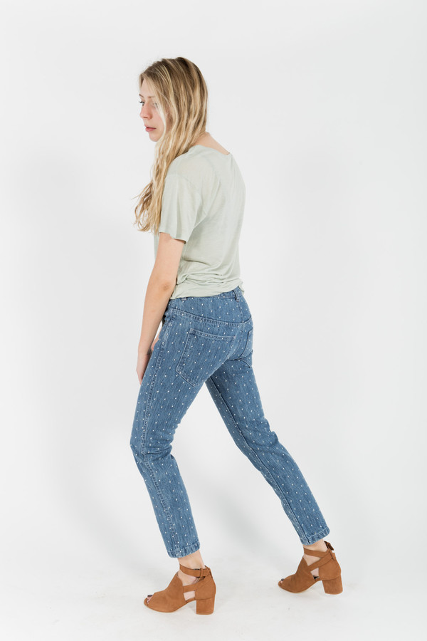 You Must Create Dotted Denim Boyfriend Jeans You Must Create Dotted Denim Boyfriend Jeans
