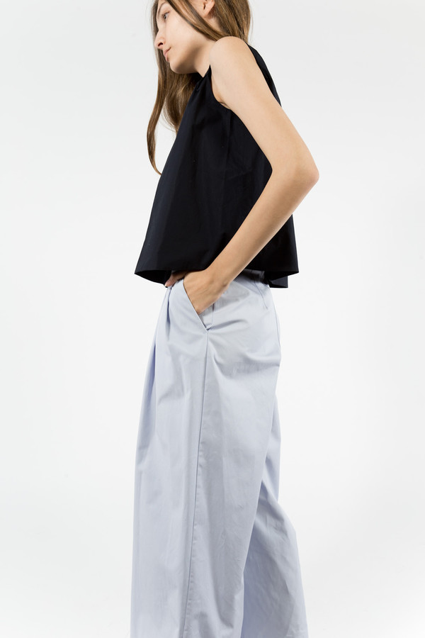 Maison Kitsune Holly Poplin Flared Top Maison Kitsune Holly Poplin Flared Top