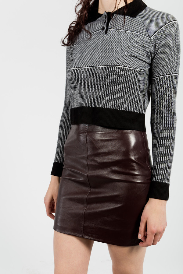 Le Mont St. Michel Lamb Leather Skirt Le Mont St. Michel Lamb Leather Skirt