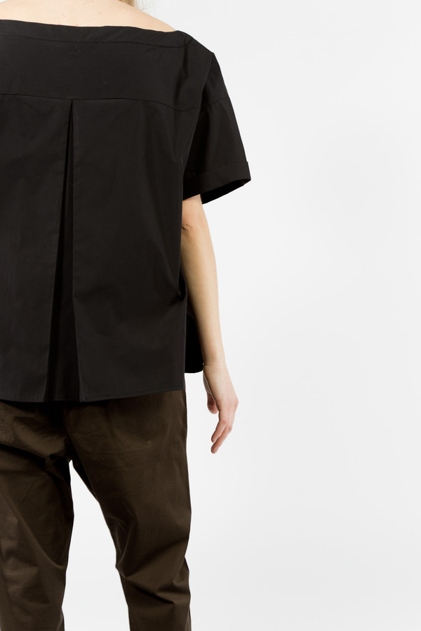Suzanne Rae Off-Shoulder Button-Up Blouse Suzanne Rae Off-Shoulder Button-Up Blouse