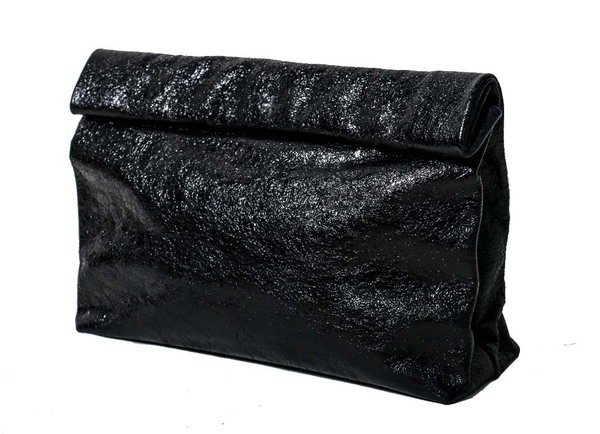 Marie Turnor Lunch Clutch - Black Foil Marie Turnor Lunch Clutch - Black Foil