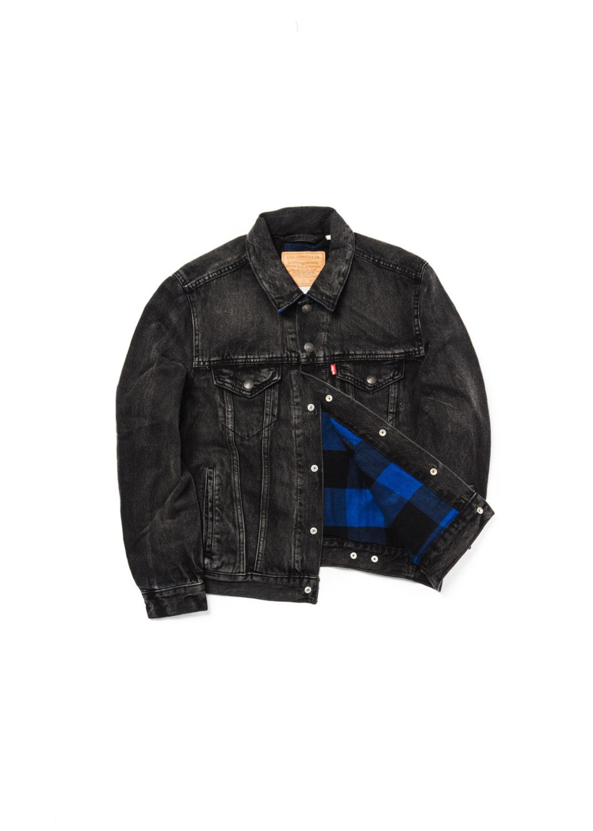 levi's patchwork black trucker jacket
