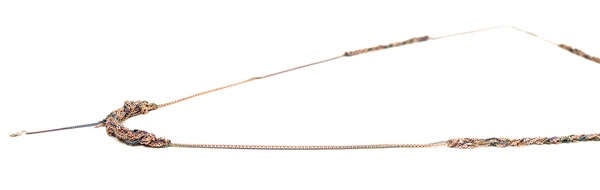 Arielle de Pinto Spaced Bare Chain Necklace in Rose Gold and Spectrum Arielle de Pinto Spaced Bare Chain Necklace in Rose Gold and Spectrum
