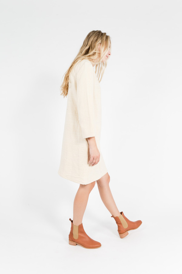 Han Starnes Slit Back Cotton Dress Han Starnes Slit Back Cotton Dress