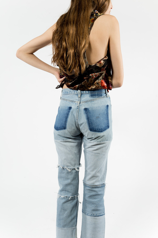 Maryam Nassir Zadeh Sonia Deconstructed Denim Maryam Nassir Zadeh Sonia Deconstructed Denim
