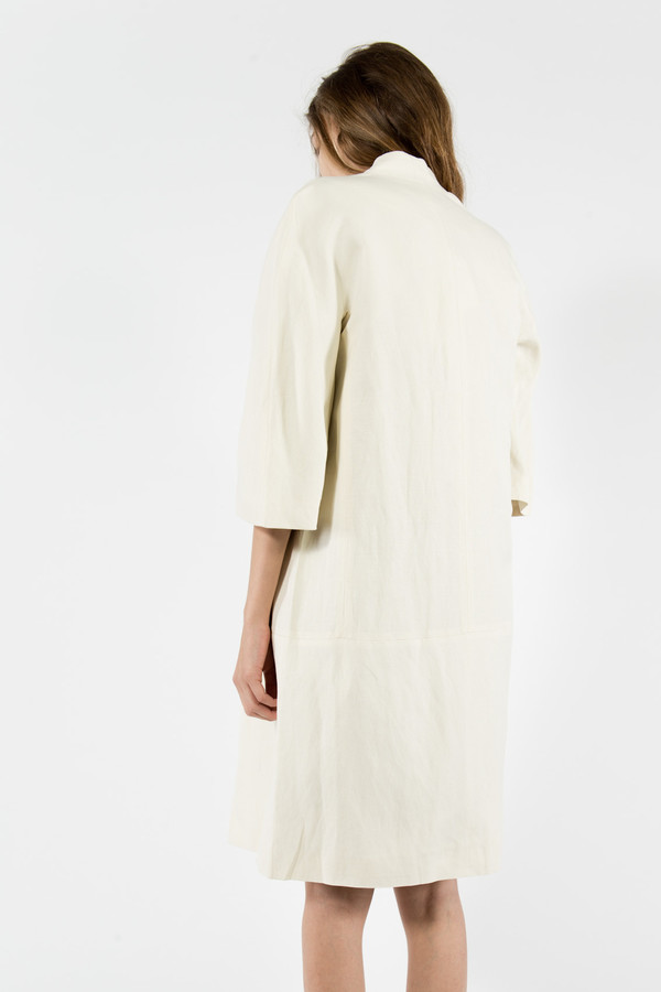 7115 by Szeki Structured Linen Long Coat 7115 by Szeki Structured Linen Long Coat