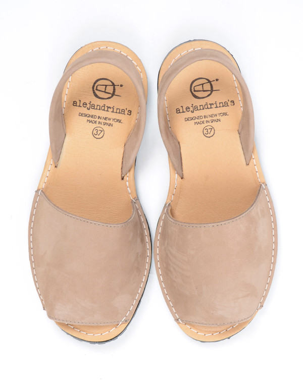 Alejandrina's Menorca Nubuck Shoe Taupe Alejandrina's Menorca Nubuck Shoe Taupe