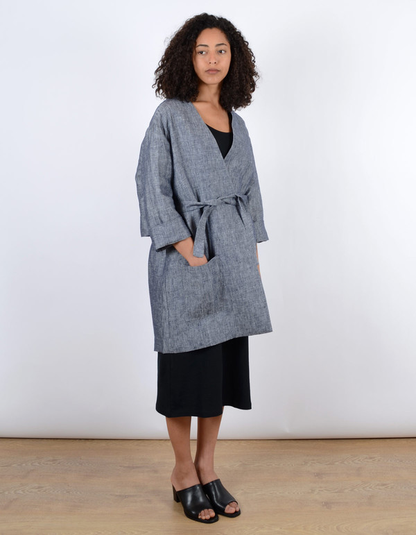 Ali Golden Linen Coat Blue Chambray Ali Golden Linen Coat Blue Chambray