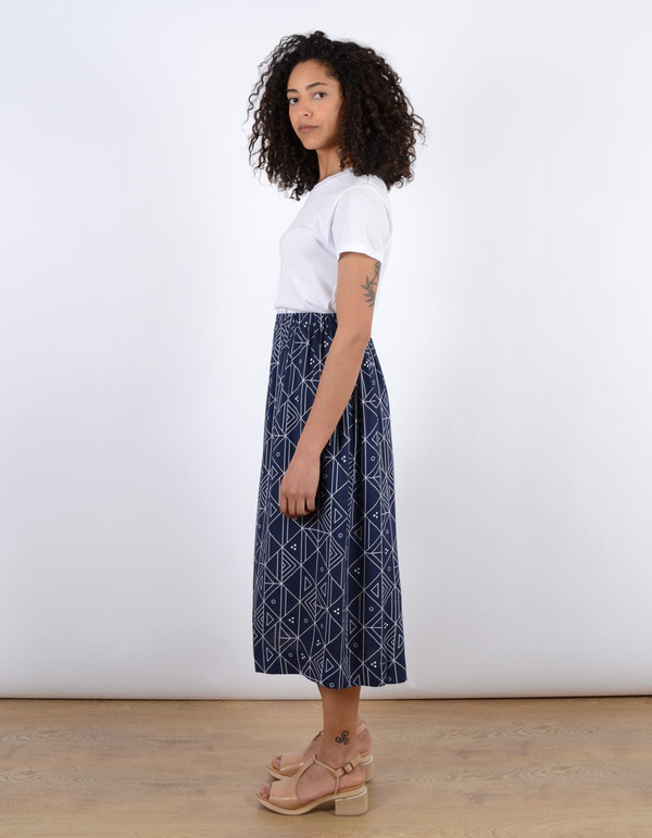 Ali Golden Midi Skirt Navy Print Ali Golden Midi Skirt Navy Print
