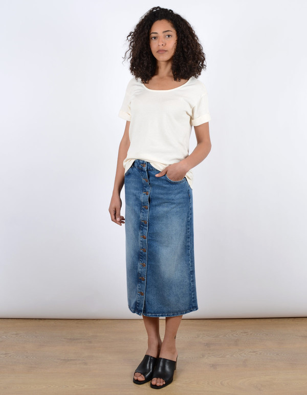 Ali Golden Roll Sleeve Tee Cream Ali Golden Roll Sleeve Tee Cream