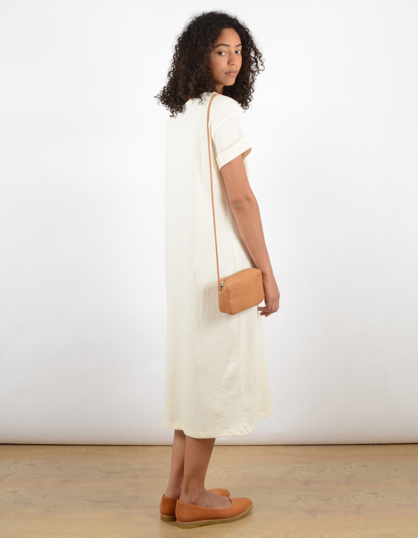 Ali Golden Roll Sleeve Tee Dress Cream Ali Golden Roll Sleeve Tee Dress Cream