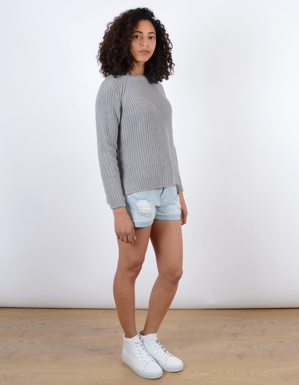 Assembly Label Fishermans Knit Grey Marl Assembly Label Fishermans Knit Grey Marl