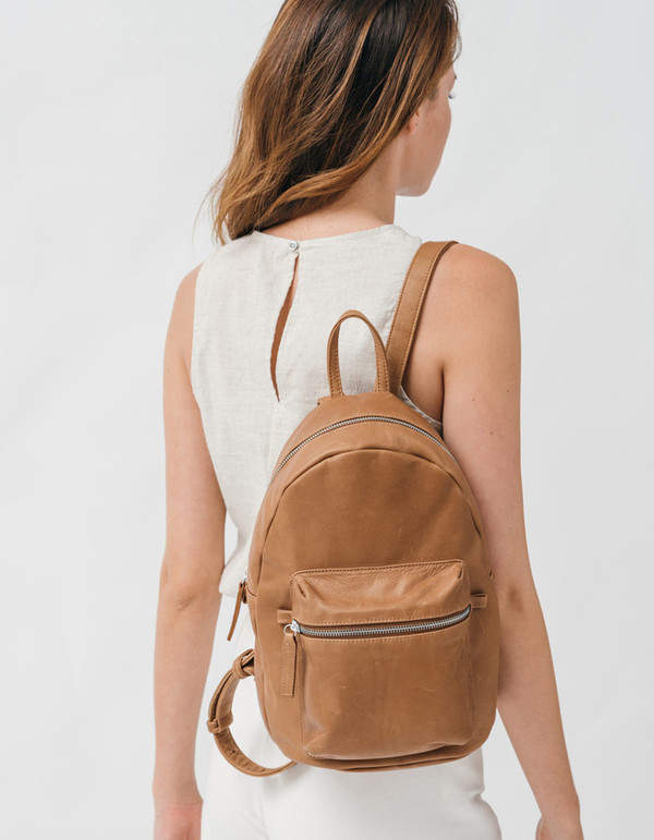 Baggu Leather Backpack Saddle Baggu Leather Backpack Saddle