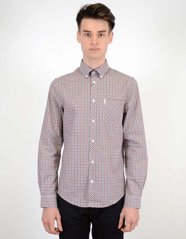 Ben Sherman Classic Tartan Shirt Fire Orange Ben Sherman Classic Tartan Shirt Fire Orange